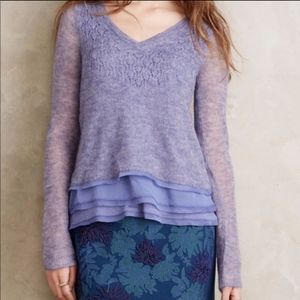 Lilac/Lavender Gauzy Anthropologie Sweater